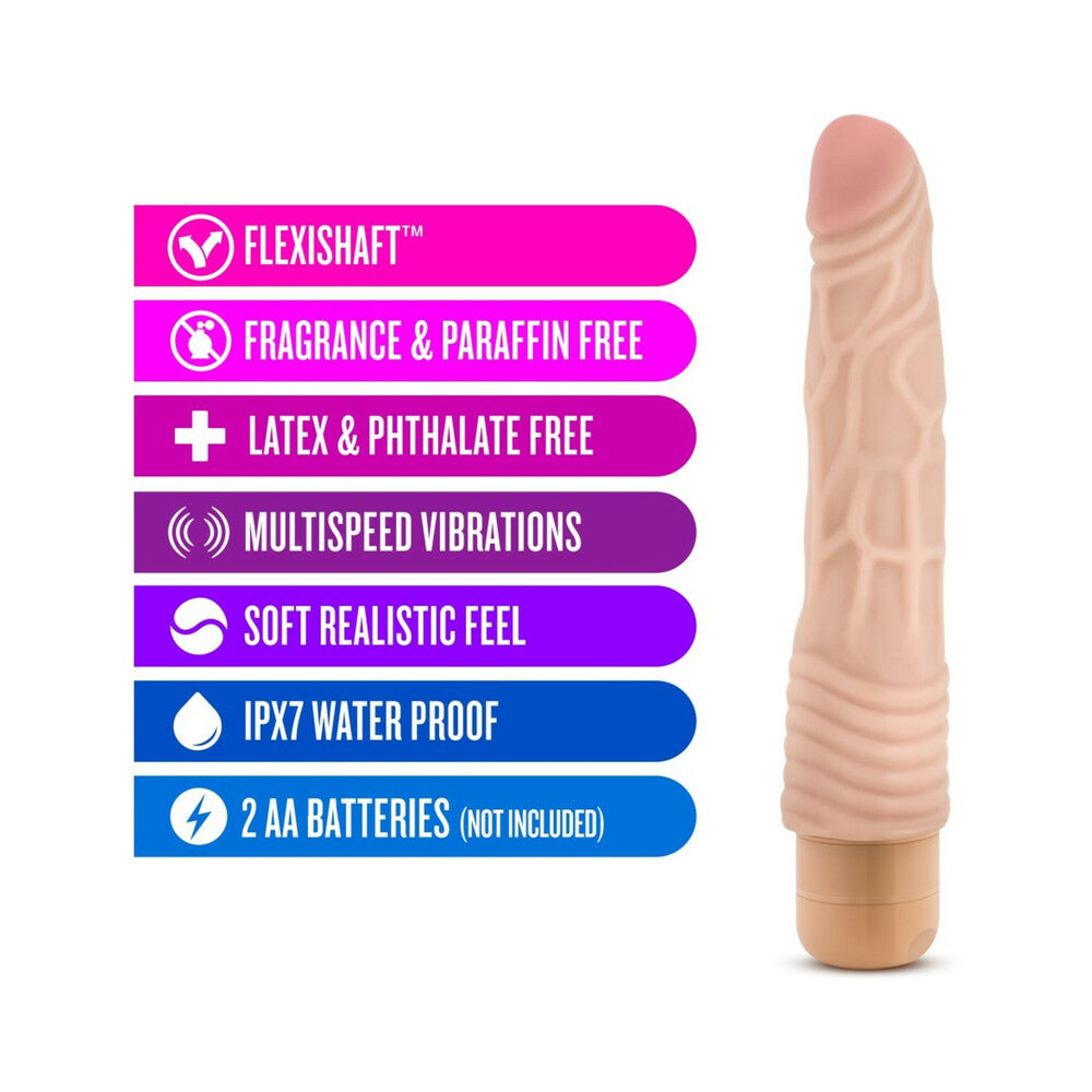 Dr. Skin Vibe 2 Realistic 9 inches Vibrating Dildo Beige