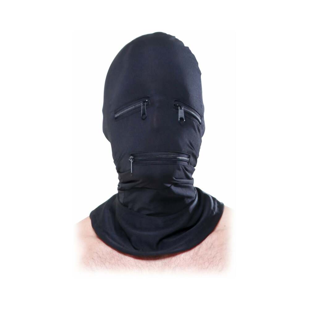Fetish Fantasy Series Zipper Face Hood Black