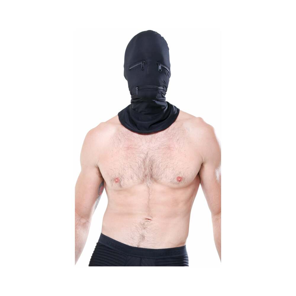 Fetish Fantasy Series Zipper Face Hood Black
