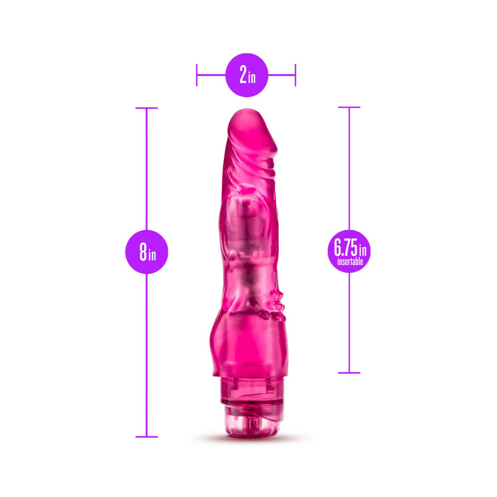 B Yours Vibe 4 Realistic 8 inches Vibrating Dildo Pink