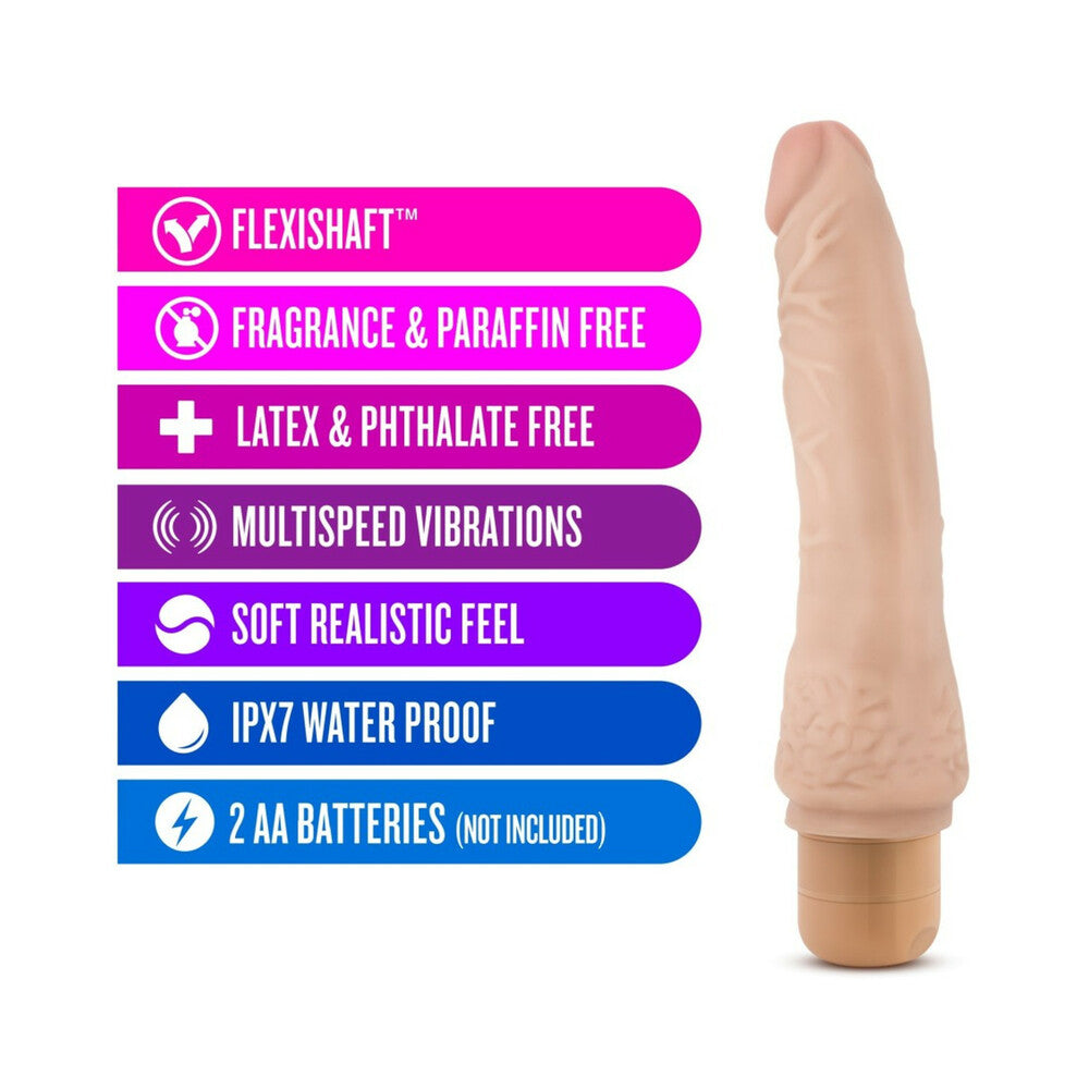 Dr. Skin Vibe 7 Realistic 8.5 inches Vibrating Dildo Beige