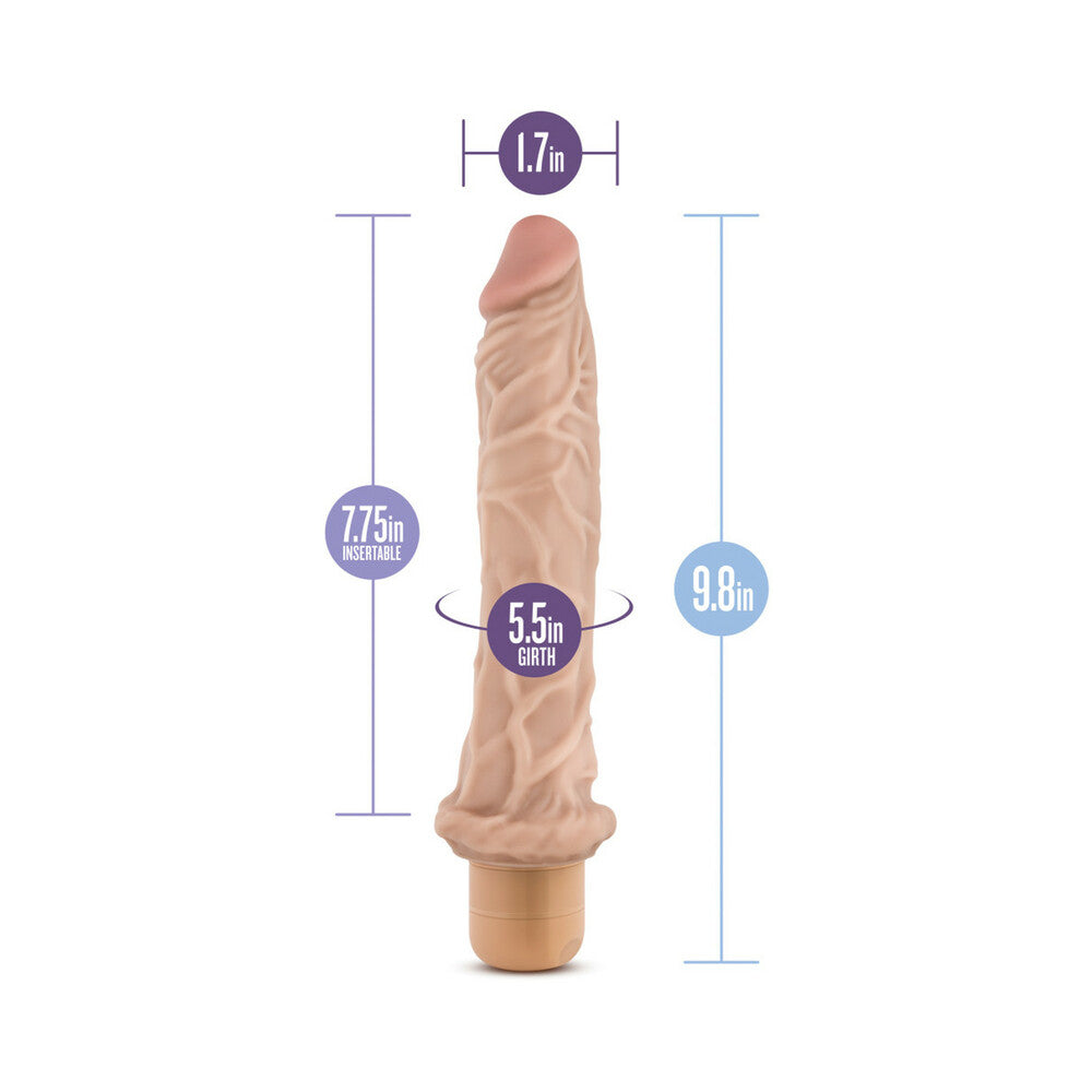 Dr. Skin Vibe 8 Realistic 9.75 inches Vibrating Dildo Beige
