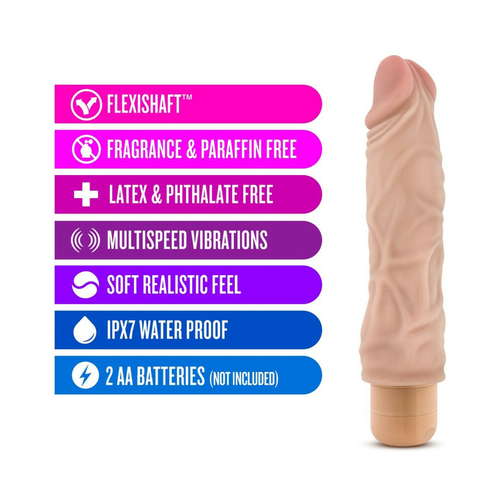 Dr. Skin Vibe 10 Realistic 8.5 inches Vibrating Dildo Beige