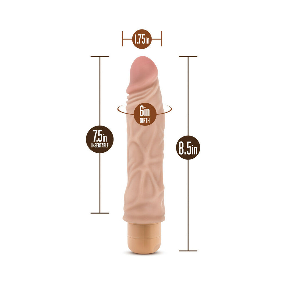 Dr. Skin Vibe 10 Realistic 8.5 inches Vibrating Dildo Beige