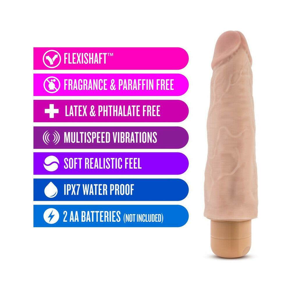 Dr. Skin Vibe 14 Realistic 8 inches Vibrating Dildo Beige