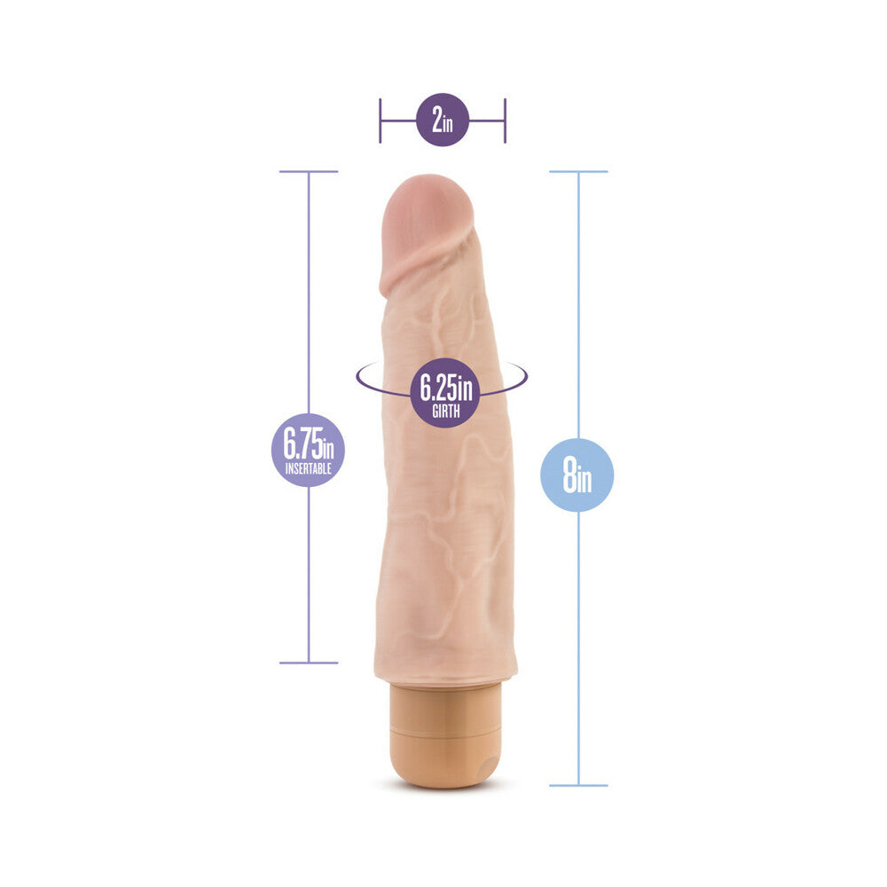 Dr. Skin Vibe 14 Realistic 8 inches Vibrating Dildo Beige