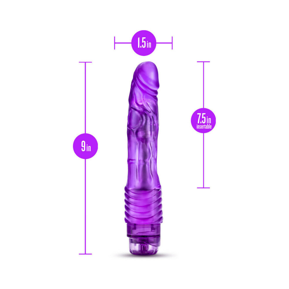 B Yours Vibe 2 Realistic 9 inches Vibrating Dildo Purple