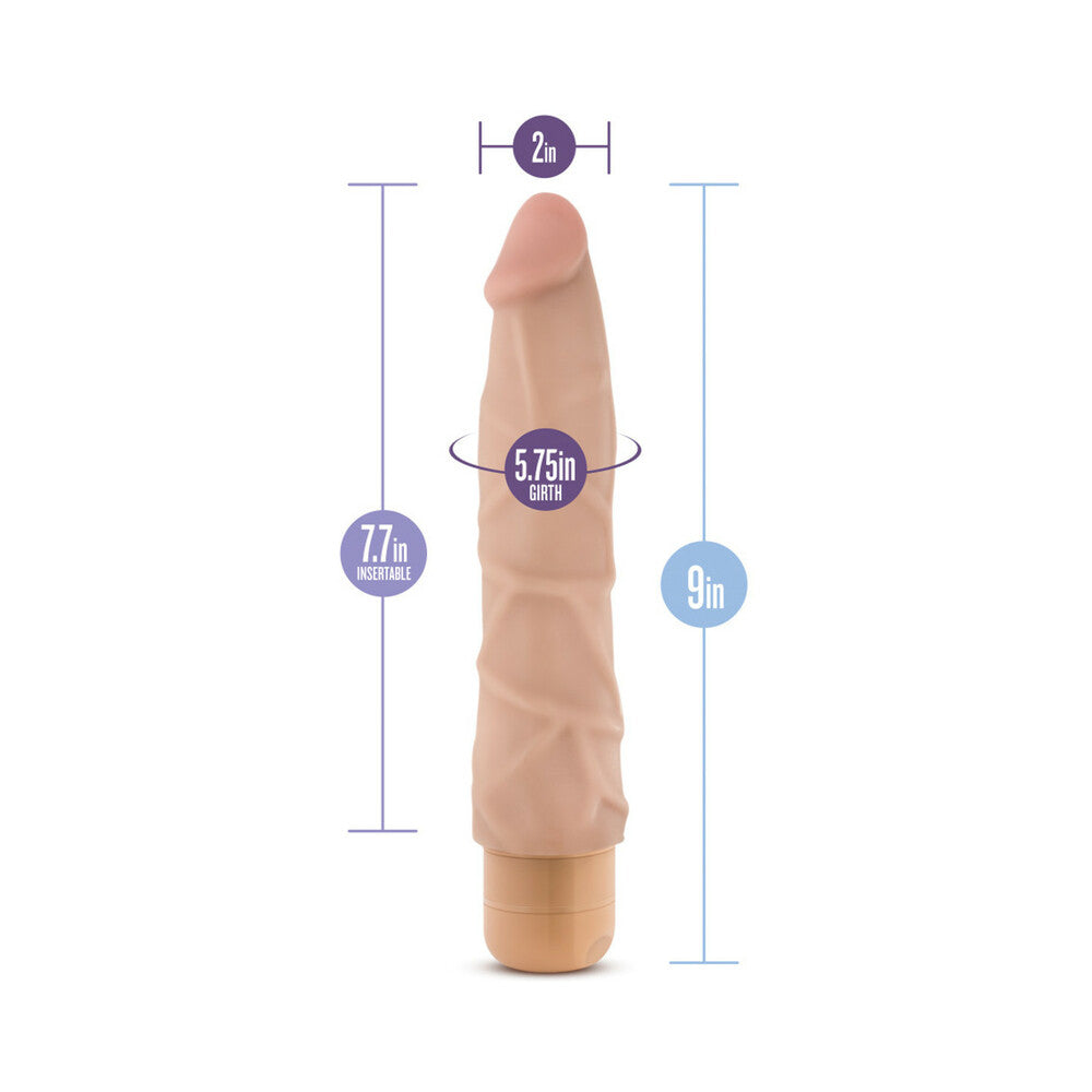 Dr. Skin Vibe 1 Realistic 9 inches Vibrating Dildo Beige