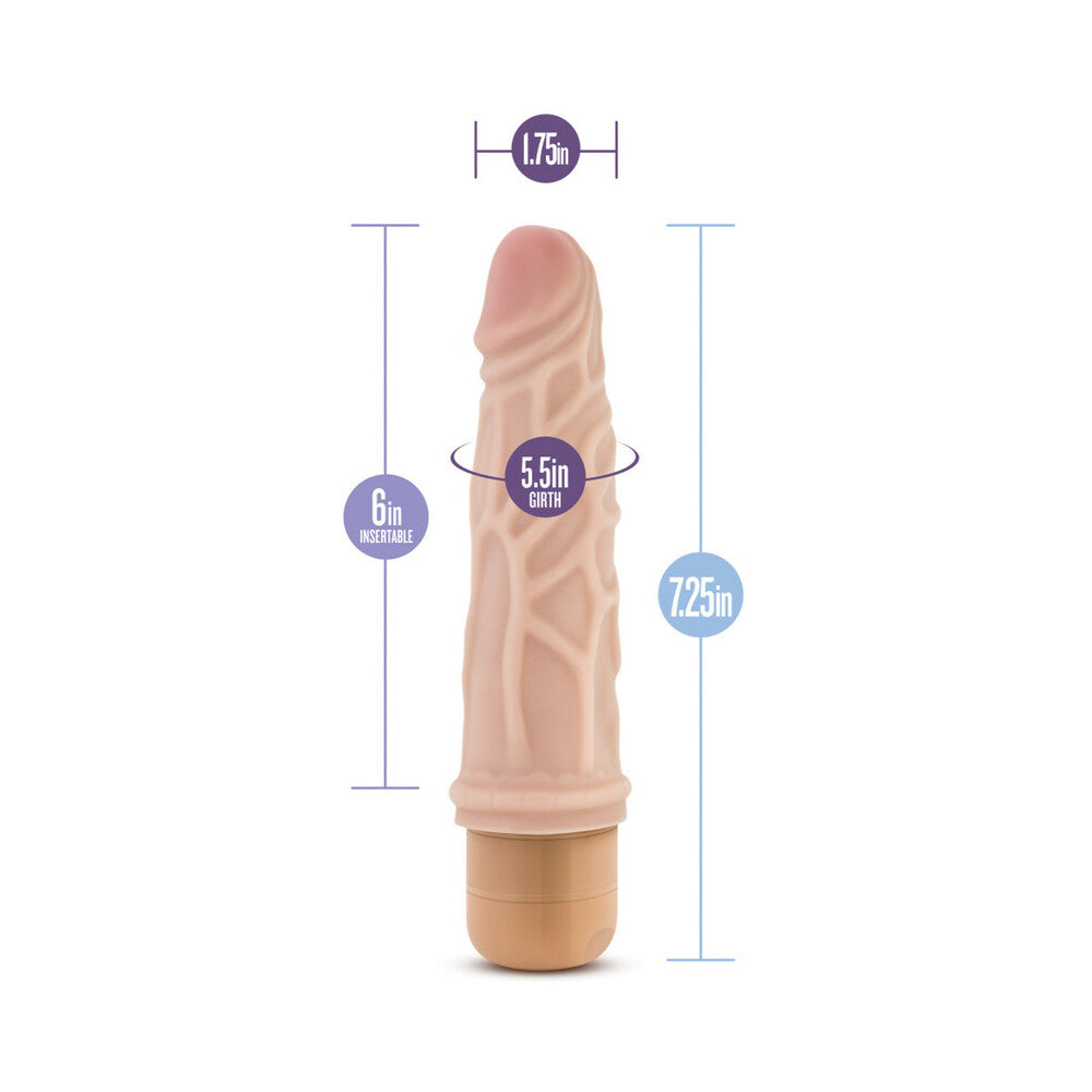 Dr. Skin Vibe 3 Realistic 7.25 inches Vibrating Dildo Beige