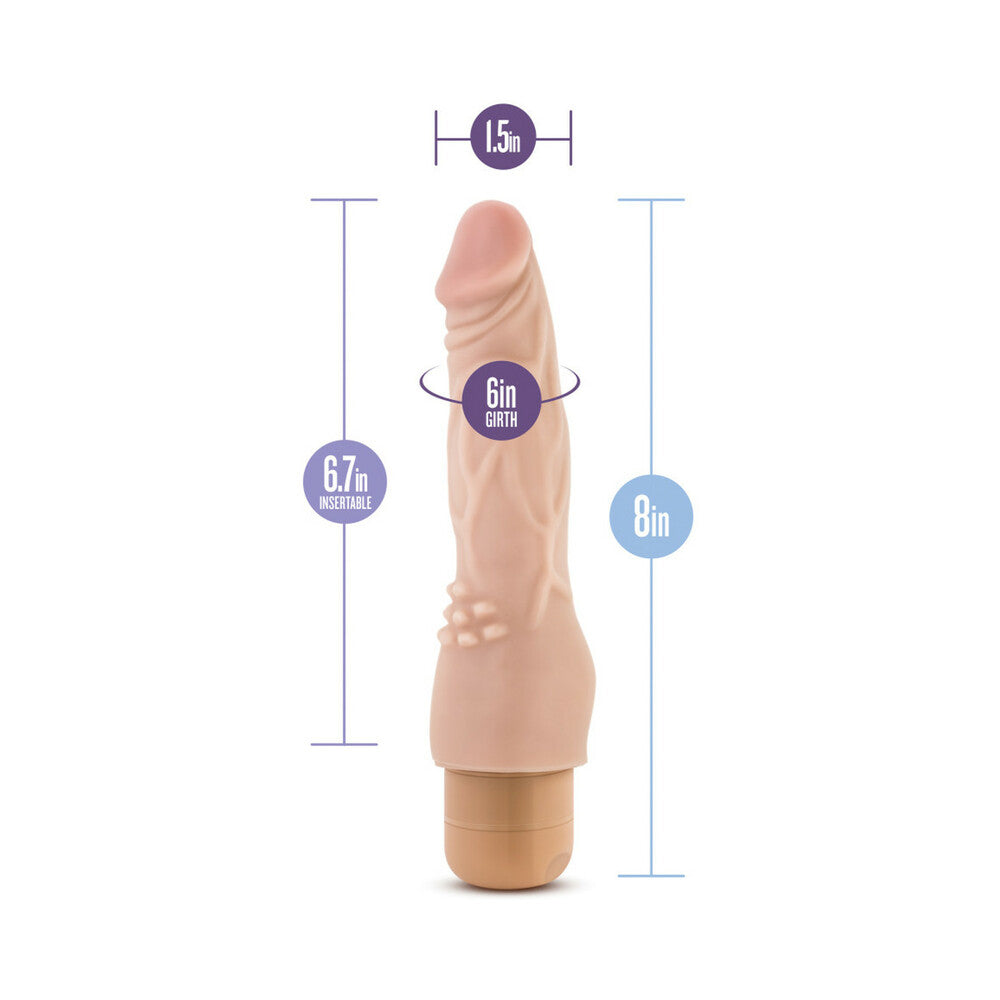 Dr. Skin Vibe 4 Realistic 8 inches Vibrating Dildo Beige