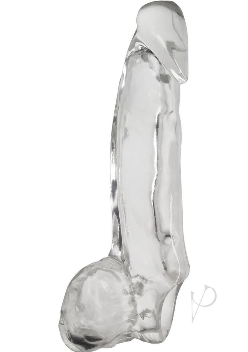 Oxballs Daddy Cock Sheath Clear, a beefy clear cock extension designed for added length and girth.