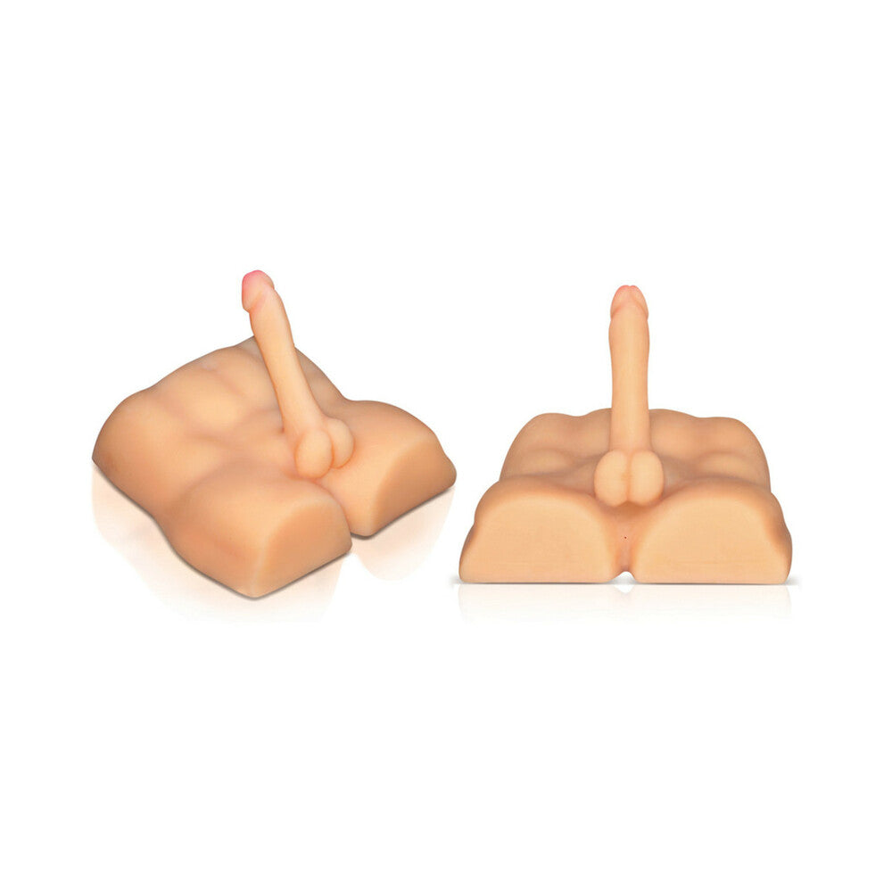 X5 Men Rough Rider Pleasure Doll Anal Masturbator with 7.5 inches Dildo Beige