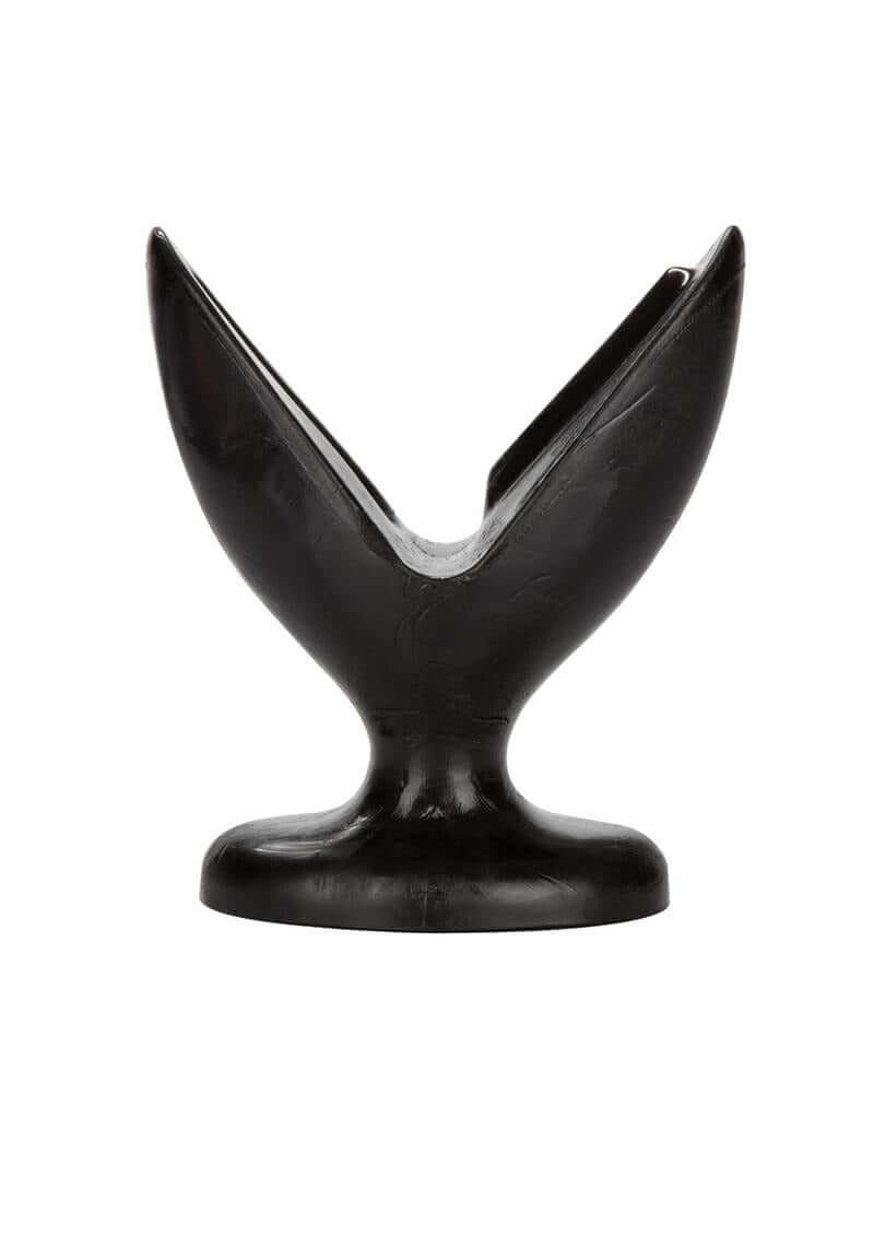 COLT Expander Plug Butt Plug Large Black showcasing its unique flared design for secure fit and easy use.