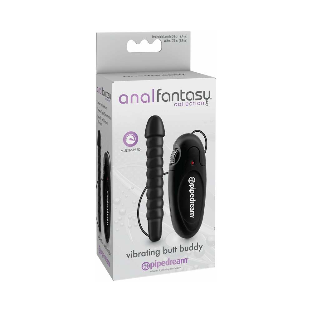 Anal Fantasy Collection Remote-Controlled Vibrating Butt Buddy Black