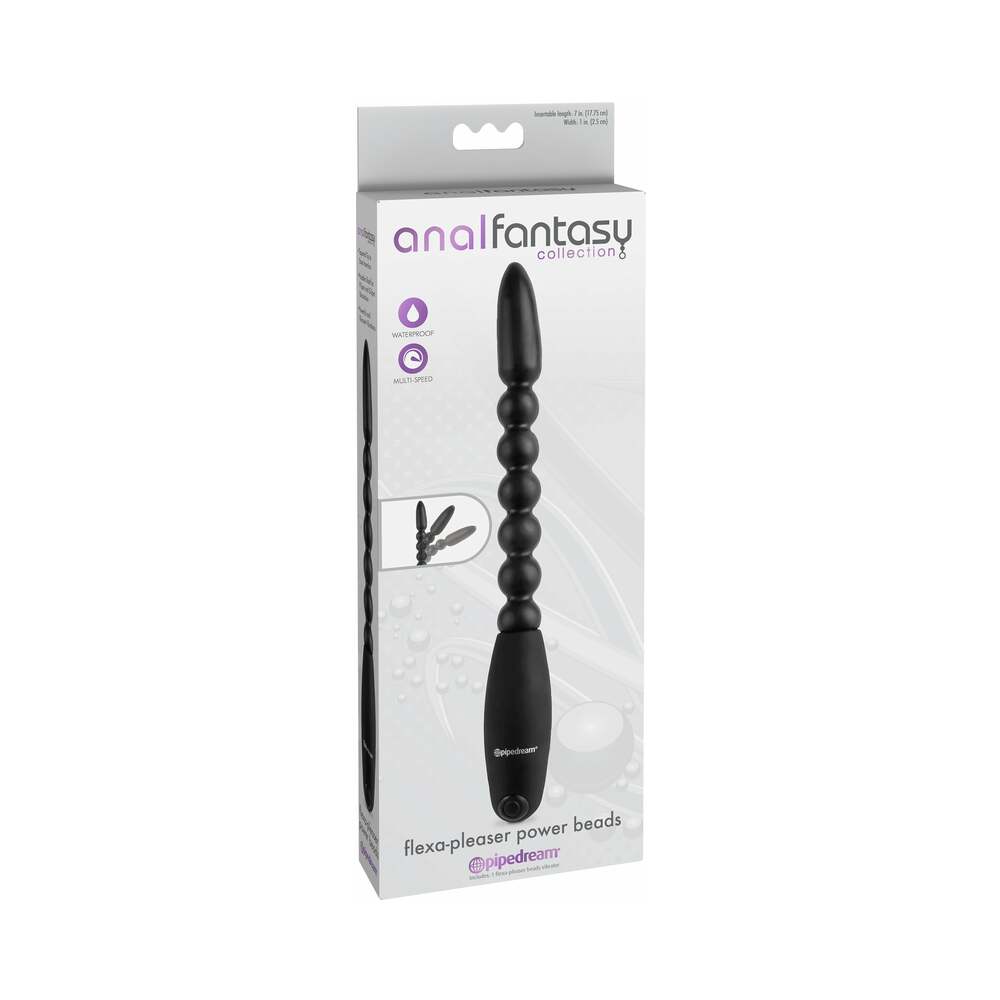 Anal Fantasy Collection Vibrating Bendable Flexa-Pleaser Power Beads Black