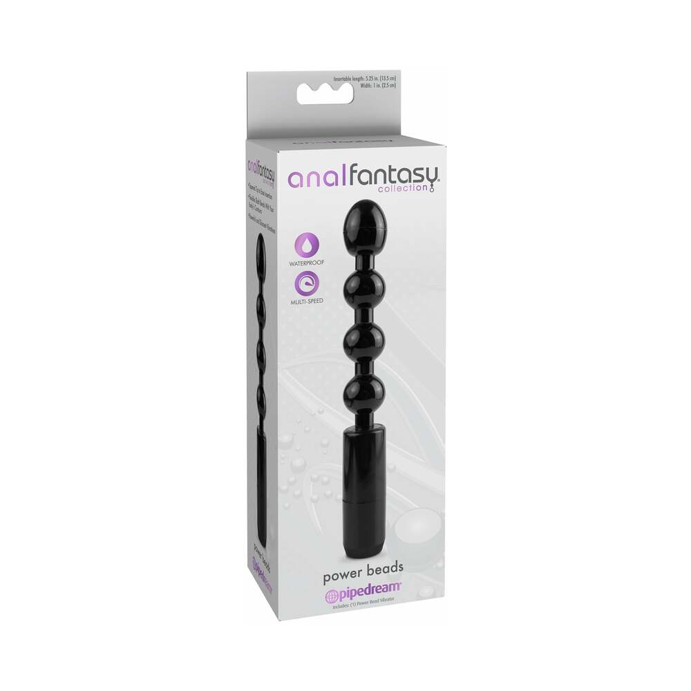 Anal Fantasy Collection Vibrating Power Beads Black