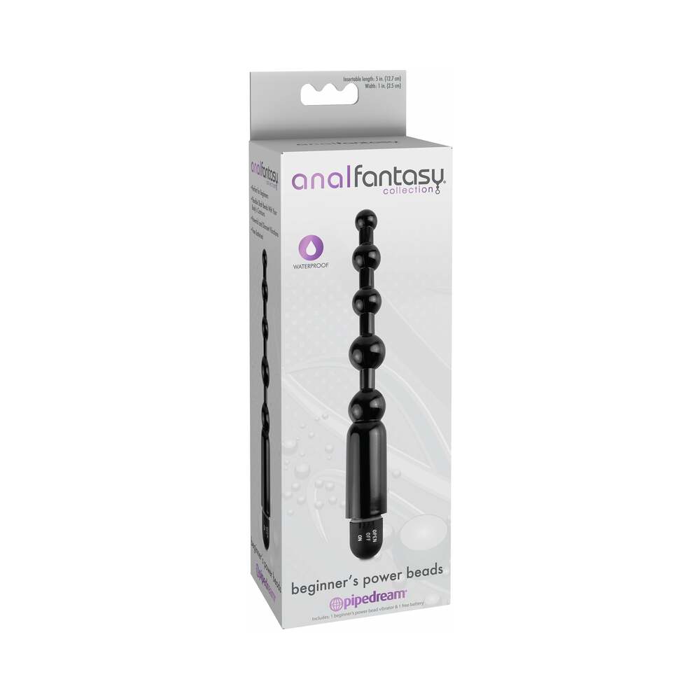 Anal Fantasy Collection Vibrating Beginner's Power Beads Black