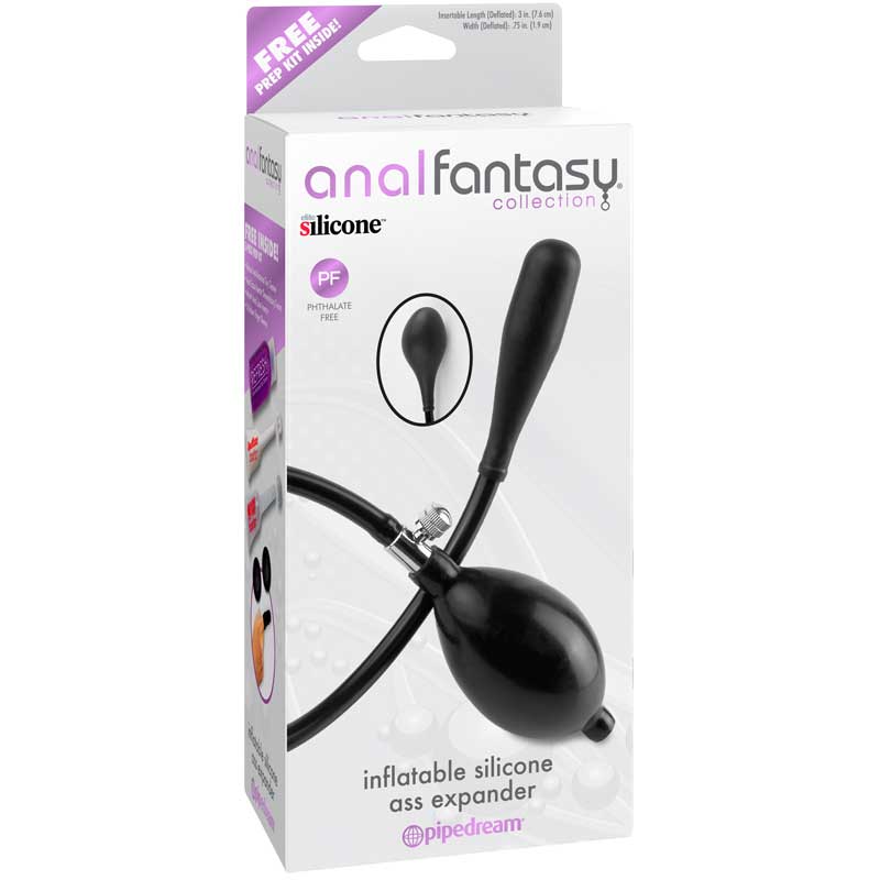 Anal Fantasy Collection Inflatable Silicone Ass Expander Black