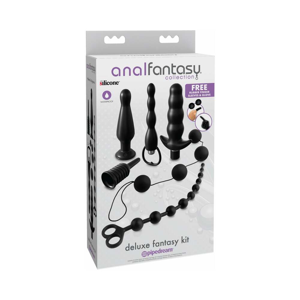 Anal Fantasy Collection 6-Piece Silicone Deluxe Fantasy Kit Black