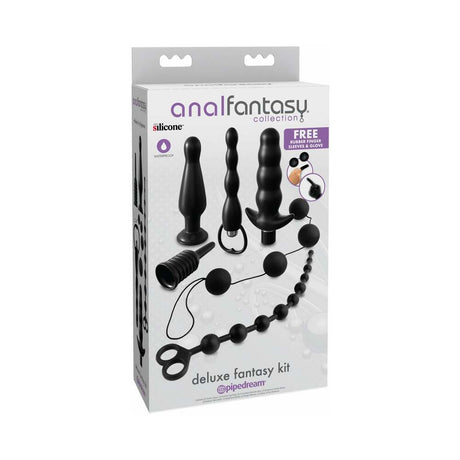 Anal Fantasy Collection 6-Piece Silicone Deluxe Fantasy Kit Black