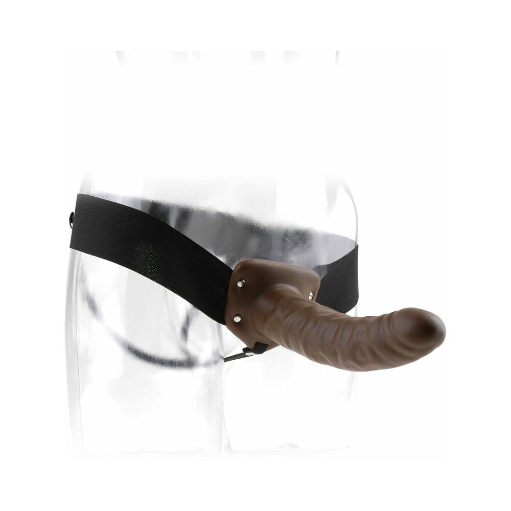 Fetish Fantasy Series 8 inches Hollow Strap-On Brown/Black