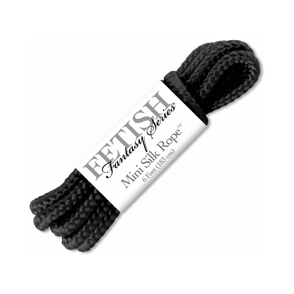 Fetish Fantasy Series Mini Silk Rope 1.8 m / 6 ' Black