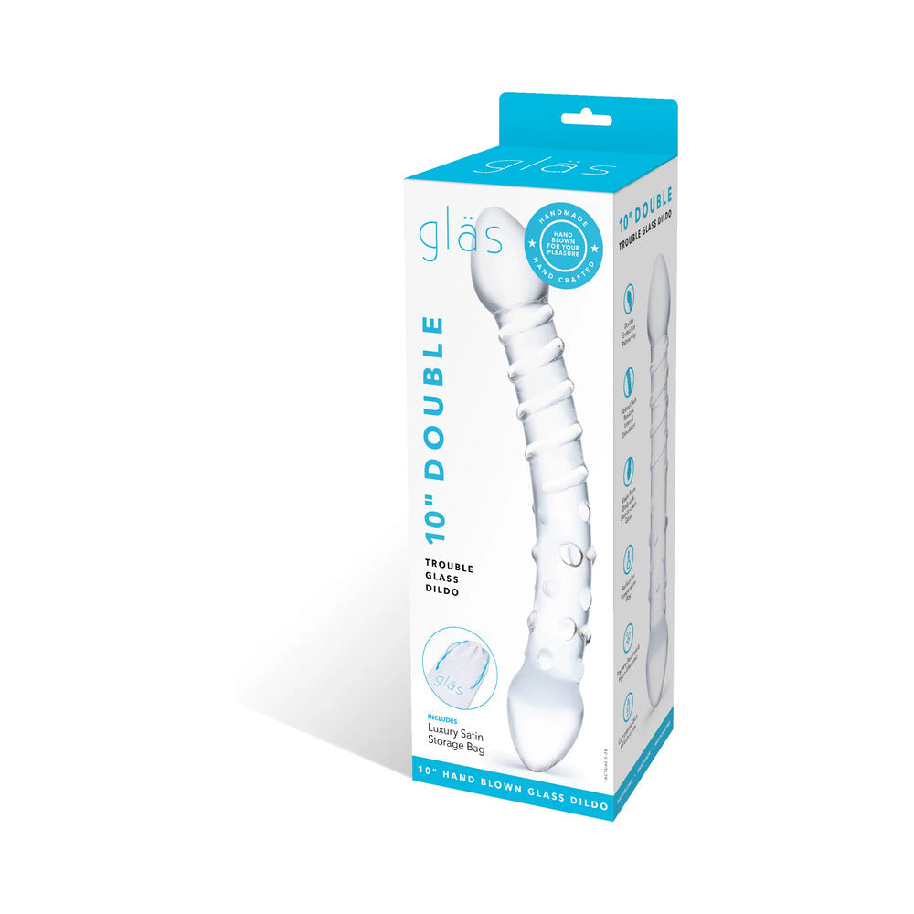 Glas 10 inches Double Trouble Glass Dildo