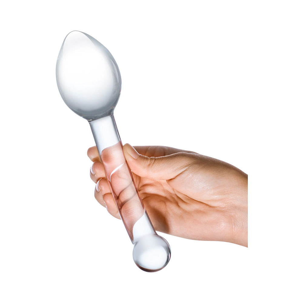 Glas 8 inches Pure Indulgence Anal Slider Prostate Stimulating Glass Dildo