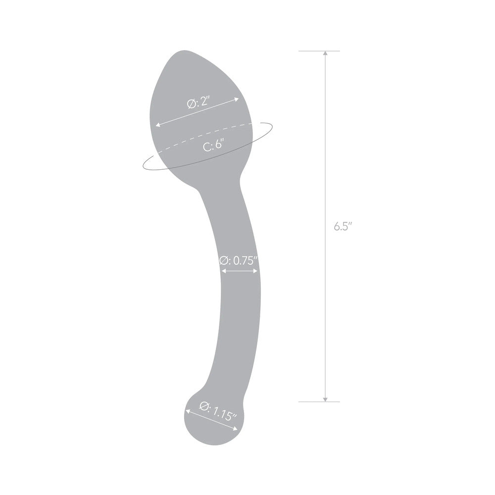 Glas 8 inches Pure Indulgence Anal Slider Prostate Stimulating Glass Dildo