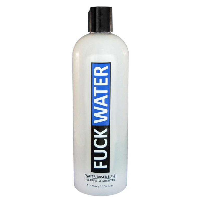 Fuck Water 16 Oz Premium Water Based Personal Lubricant bottle for intimate use.