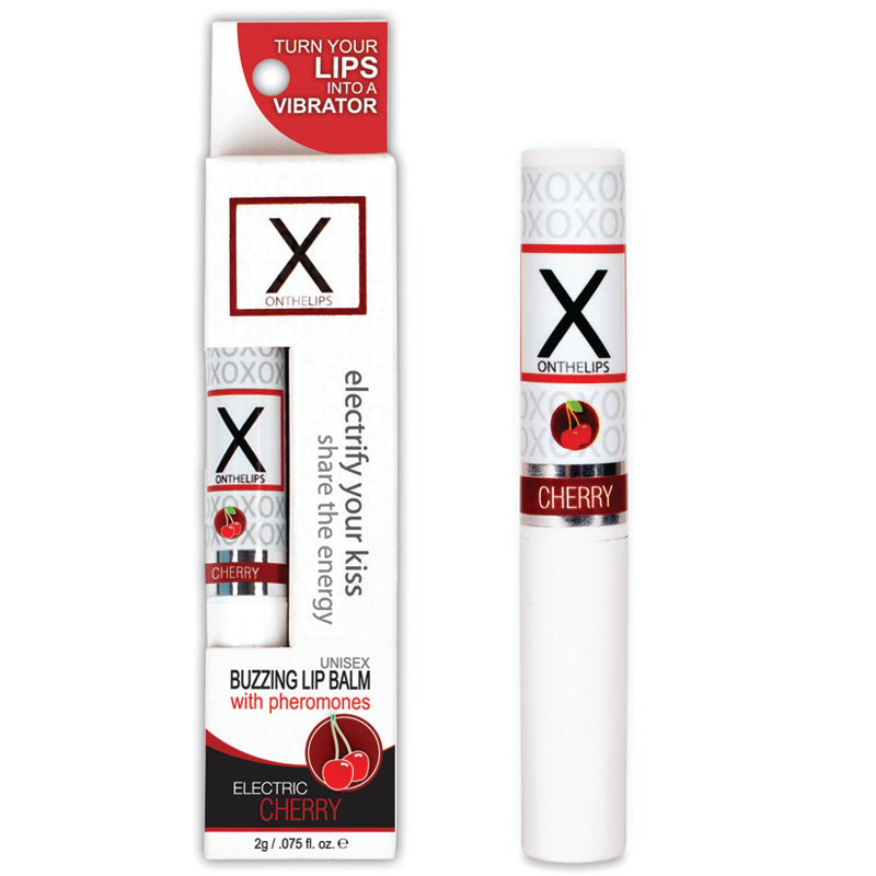 X on the Lips Cherry Scent Buzzing Lip Balm w/Pheromones 0.075 fl oz