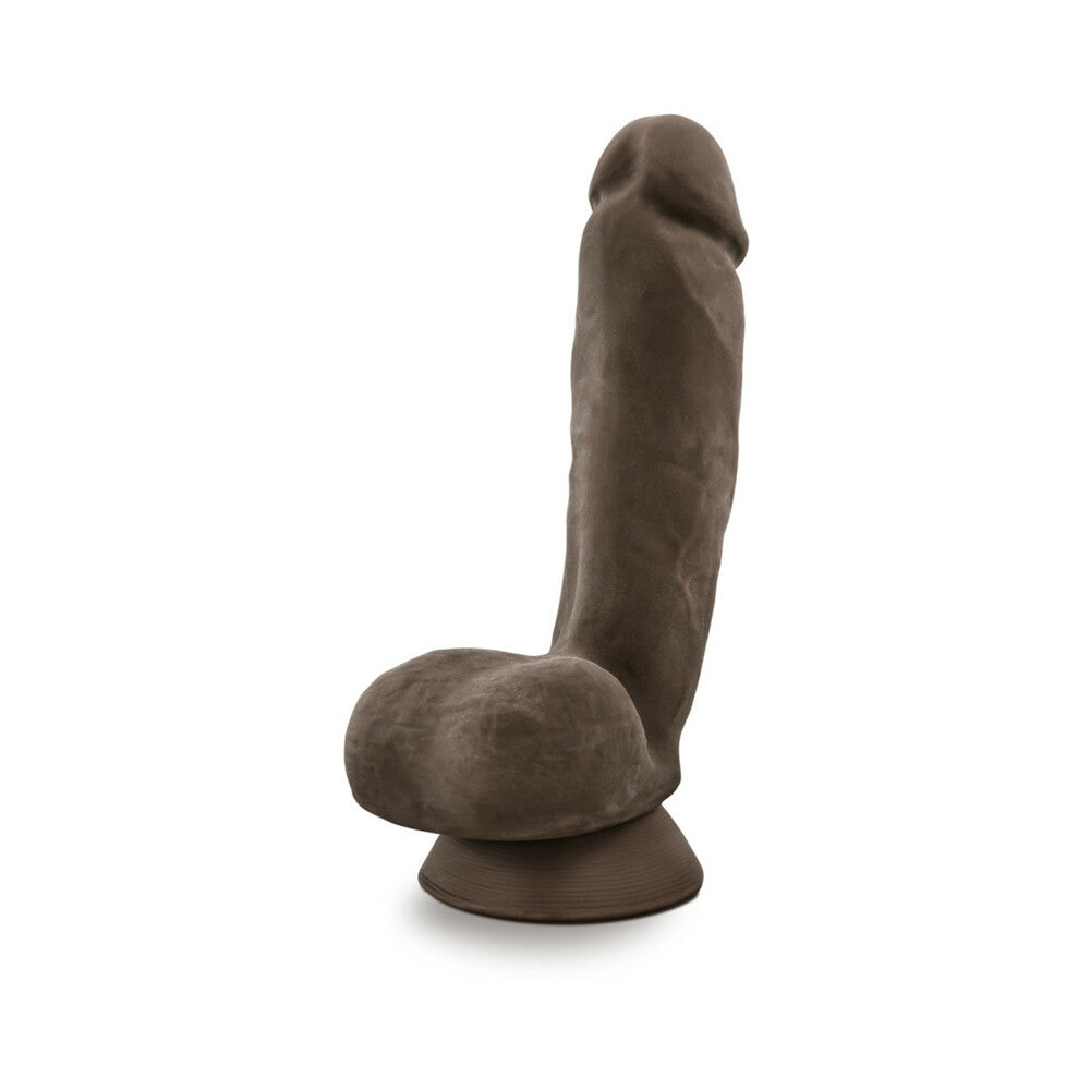 Au Naturel Jerome 8.5 inches Posable Dual Density Dildo with Balls Brown