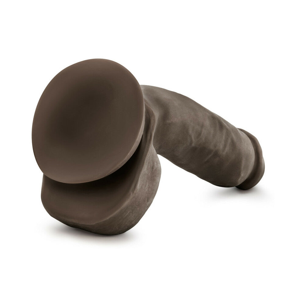 Au Naturel Jerome 8.5 inches Posable Dual Density Dildo with Balls Brown