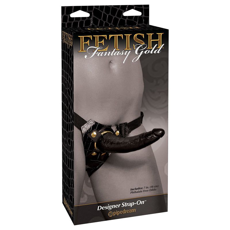 Fetish Fantasy Gold Designer Strap-On With 7 inches Dildo Black