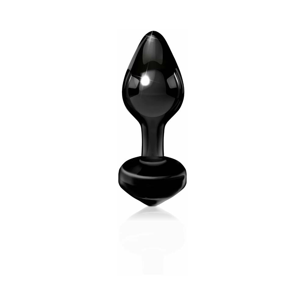 Icicles No. 44 Glass Anal Plug 3.25 inches Black