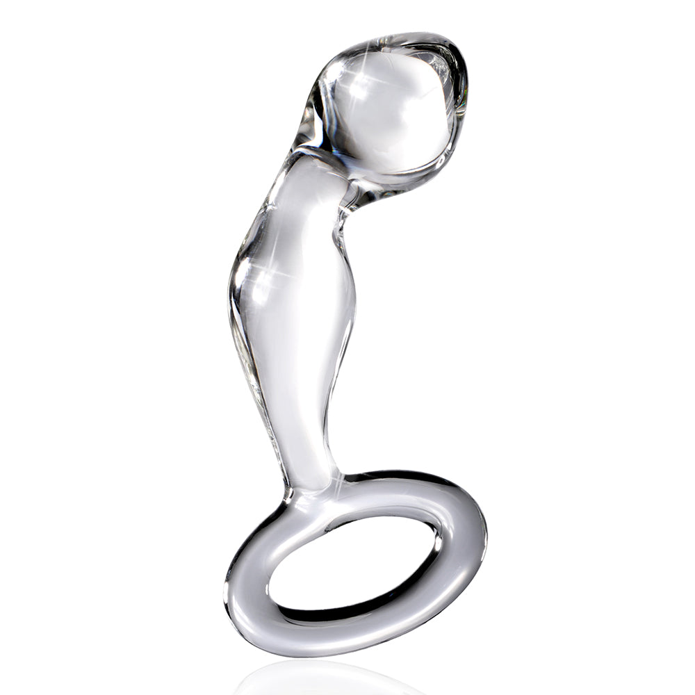 Icicles No. 46 Glass Prostate Massager 3.5 inches Clear