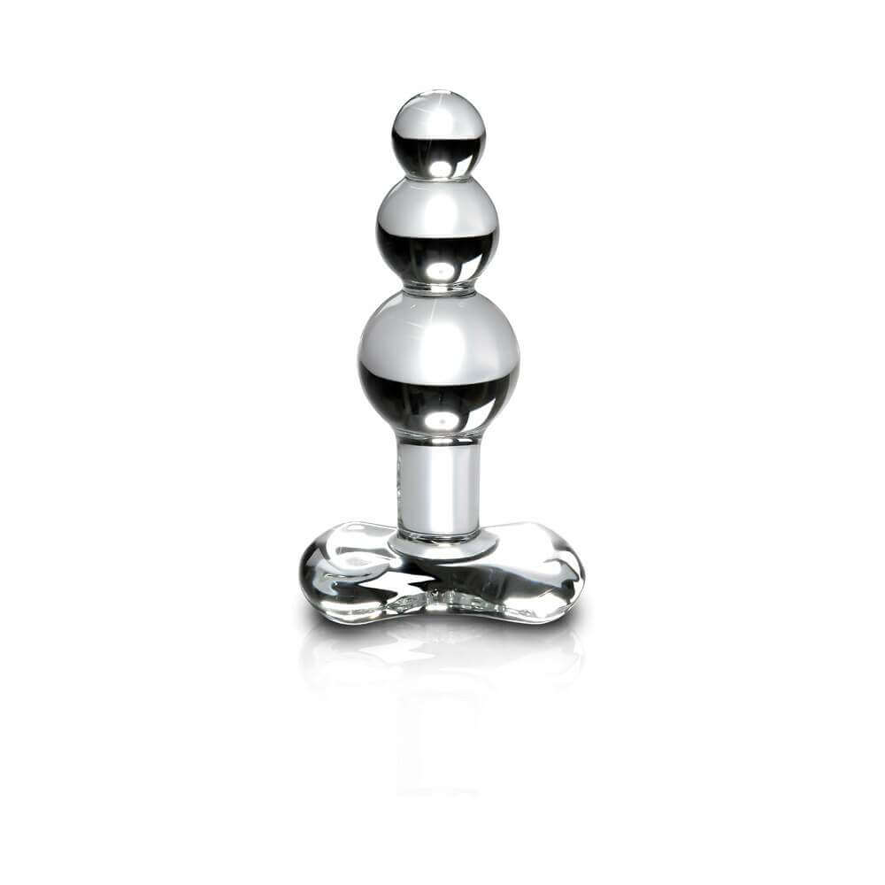 Icicles No. 47 Beaded 4 inches Glass Anal Plug Clear
