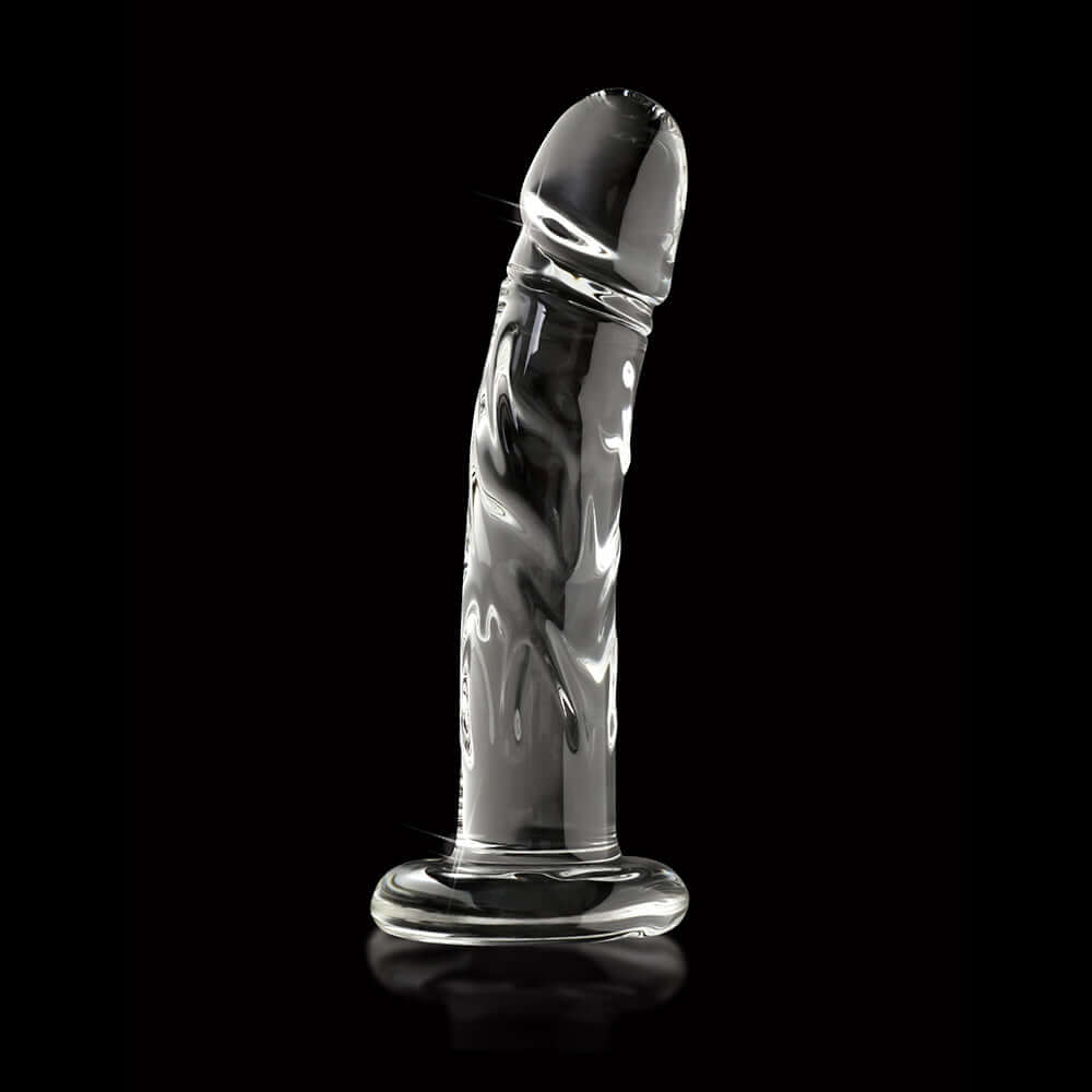 Icicles No. 62 Curved Realistic 6.5 inches Glass Dildo Clear