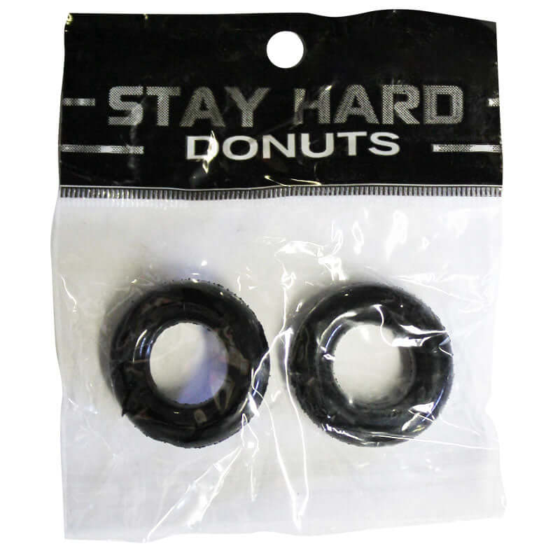 SI Power Stretch Donuts 2 Pack Black in packaging for enhanced support and performance during intimate play.