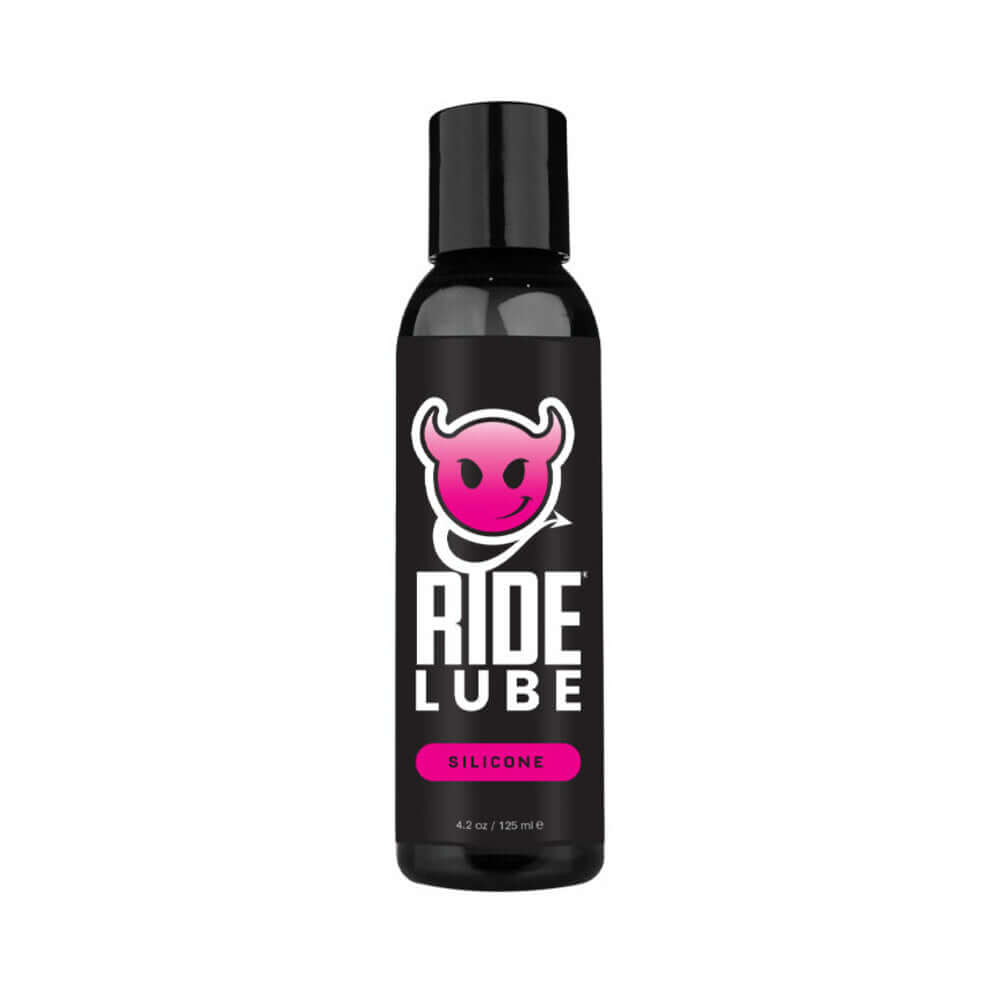 Sliquid Ride Lube Silicone Lubricant 4.2 Oz bottle showcasing silicone formula for smooth, long-lasting use.
