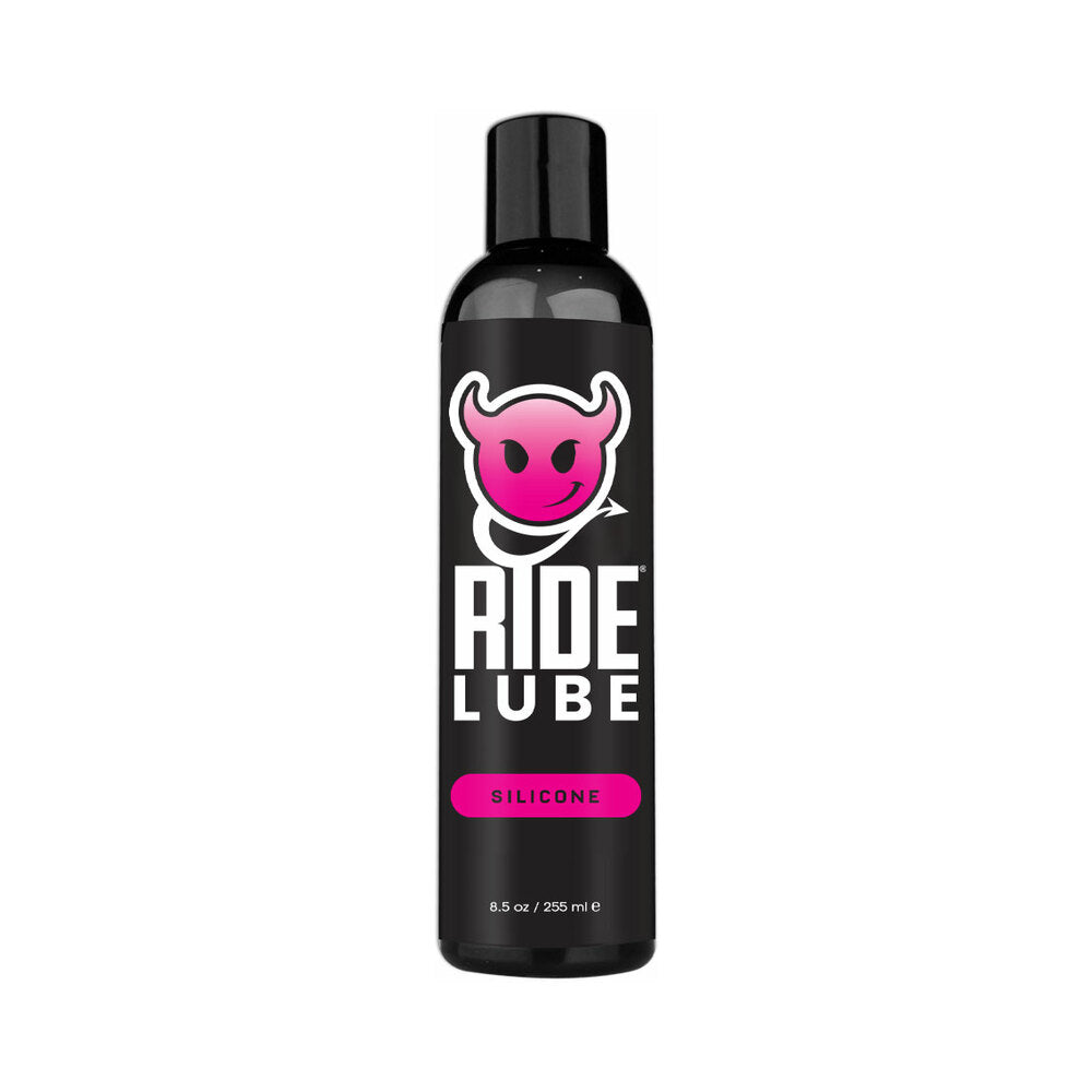 Ride Lube Silicone Lubricant 8.5 Oz bottle, premium silicone-based lubricant for enhanced intimacy.