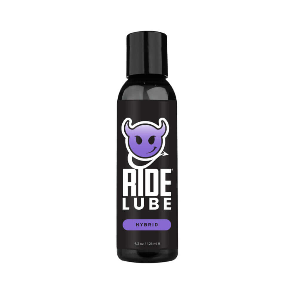 Sliquid Ride Lube Silk Hybrid Lubricant 4.2 Oz bottle with sleek design and moisturizing formula.