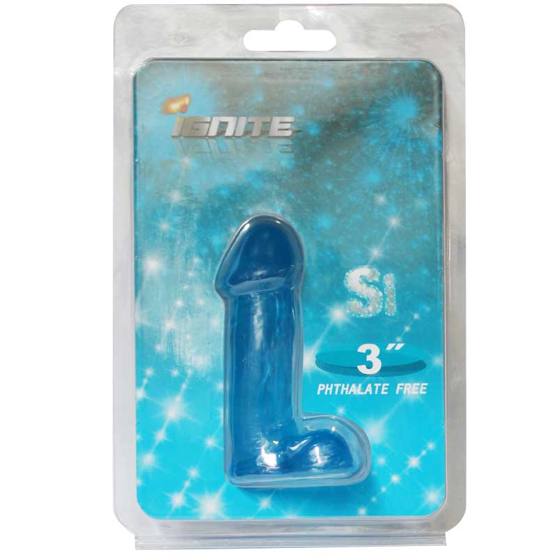 SI 3 inches Cock with Balls Blue