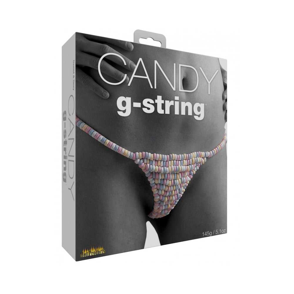 Sweet & Sexy Candy G String Edible Underwear packaging featuring colorful candy design for playful moments.