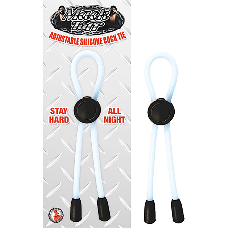 Mack Tuff Adjustable Silicone Cock Tie (Clear) Lasso/Bolo