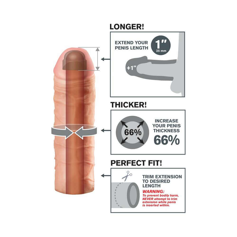 Fantasy X-tensions Mega 1 inches Extension Beige