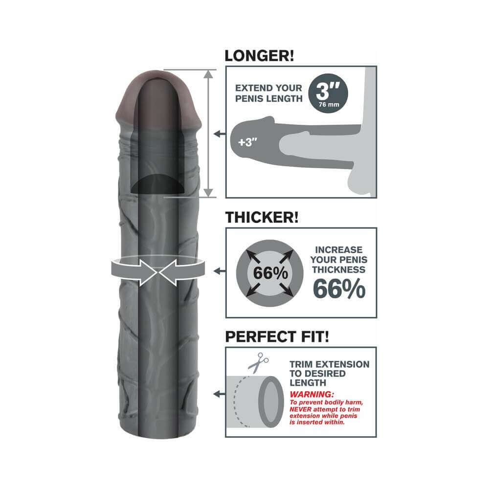 Fantasy X-tensions Mega 3 inches Extension Black