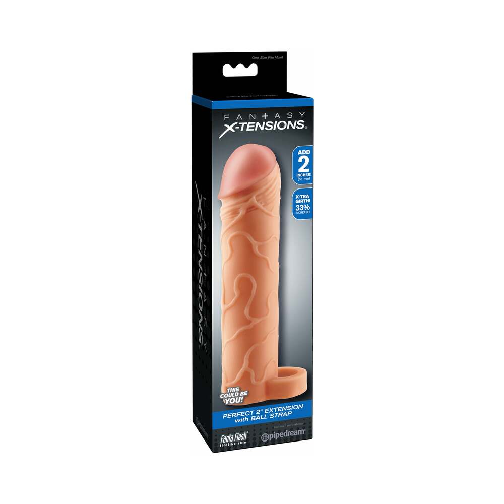 Fantasy X-tensions Perfect 2 inches Extension With Ball Strap Beige