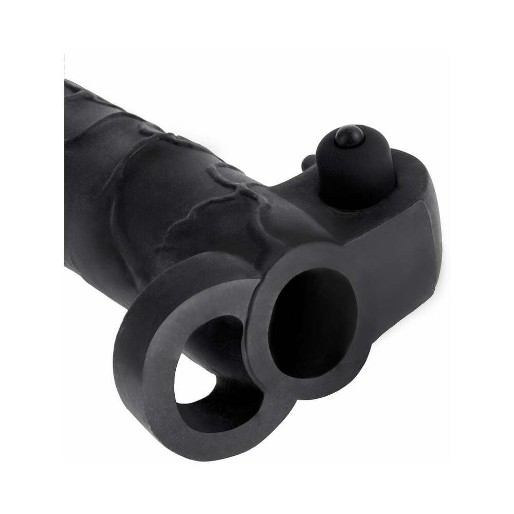 Fantasy X-tensions Vibrating Real Feel 2 inches Extension With Ball Strap Black