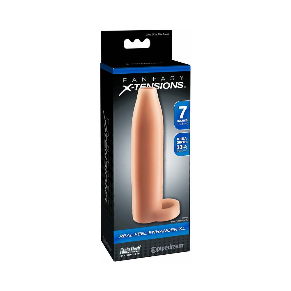 Fantasy X-tensions 7 inches Real Feel Enhancer XL Open-Ended Sling Beige